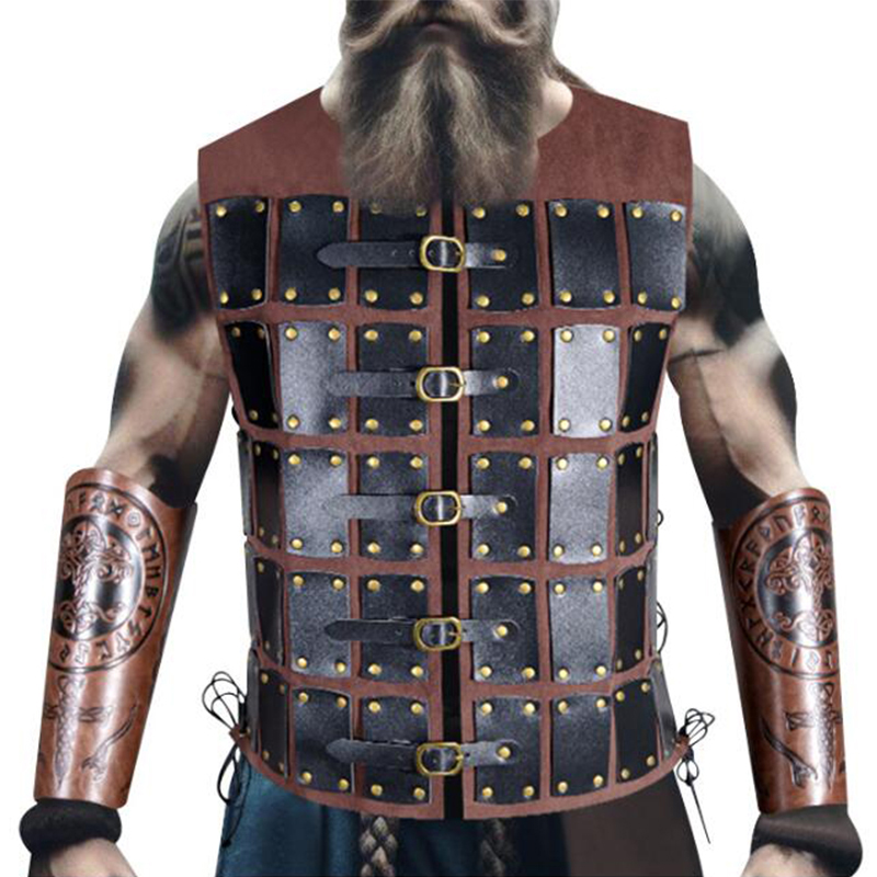 Medieval Viking Pirate Knight  - Leather Work Vest 评论和价格
